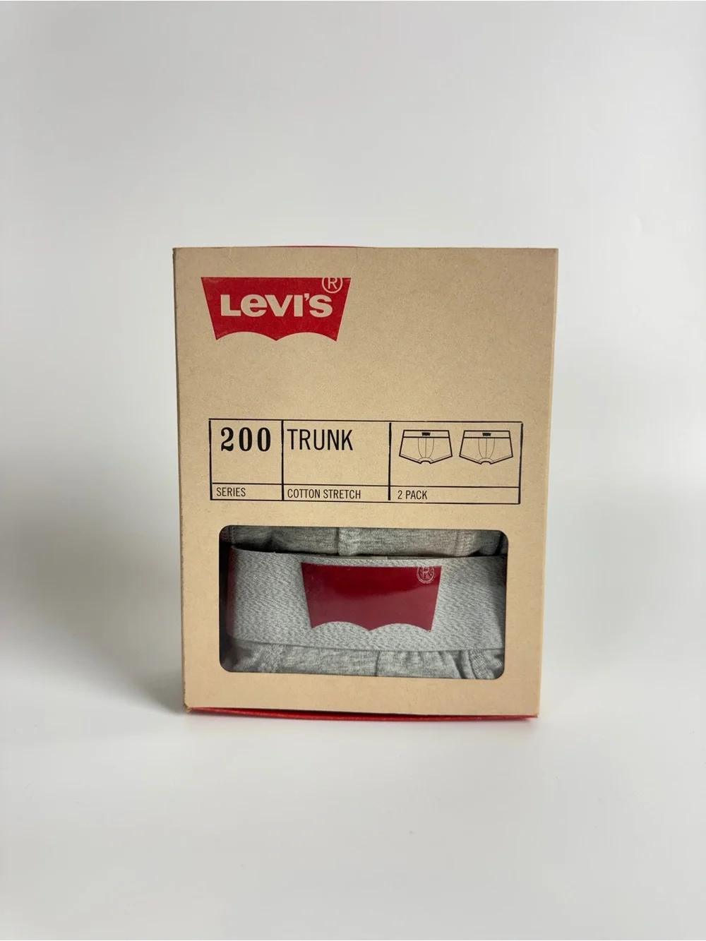 Levi's Men Gray Trunk Underwear 2 Pack Size S